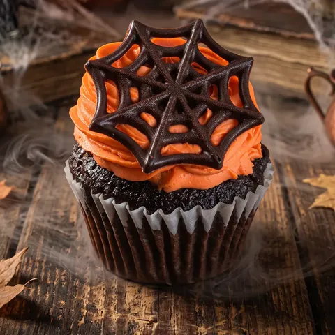 Cupcake de telaraña