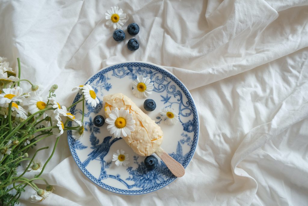 helado de violeta y calabaza
